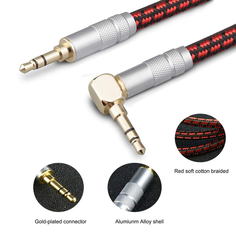Primeda 3.5mm Aux Cord 6.5ft/2m,Audiophile Stereo Audio Cable Braided Gold-Plated Unbreakable for Laptop Tablets,Headphones, Smartphones,Cars,MP3 Players - Image 5